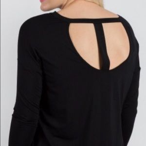 3/4 sleeve cutout top